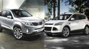 Đọ dáng thể thao của SUV Ford Escape và Kia Sorento
