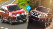 Mitsubishi Outlander đối đầu Isuzu MU-X: Cuộc chiến tân binh