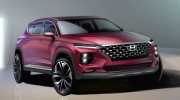 Hyundai Santa Fe thế hệ mới lần đầu lộ diện ảnh phác thảo