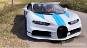 Bugatti Chiron tự chế trang trí màu cờ sắc áo tuyển Argentina