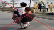 Một phụ huynh bị phạt tiền triệu vì để con điều khiển xe máy 